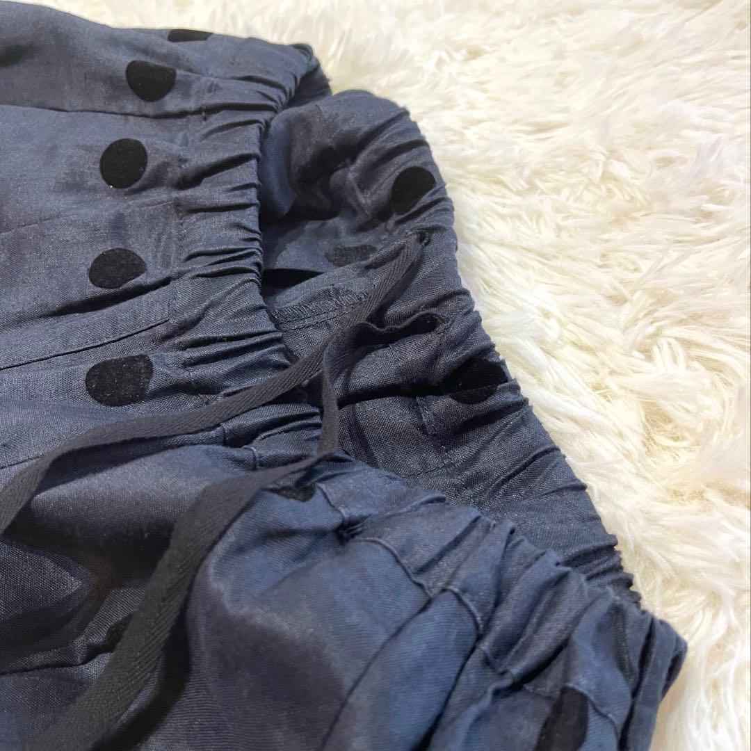 【美品】ノップドゥノッド　ラミーPolka フロックプリント　タックキュロット