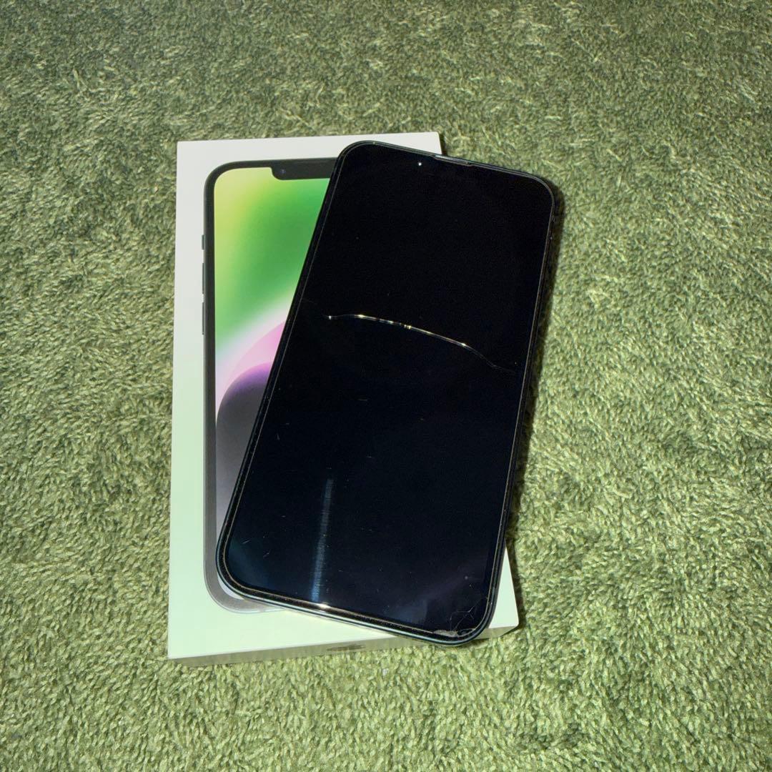 iPhone 14 128gb ブラック 訳アリ ケース付き