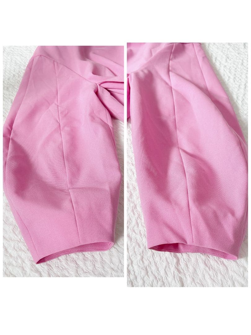 24ss✨ ADORE ハイツイストドライクロスワンピース　ロング　ピンク　38