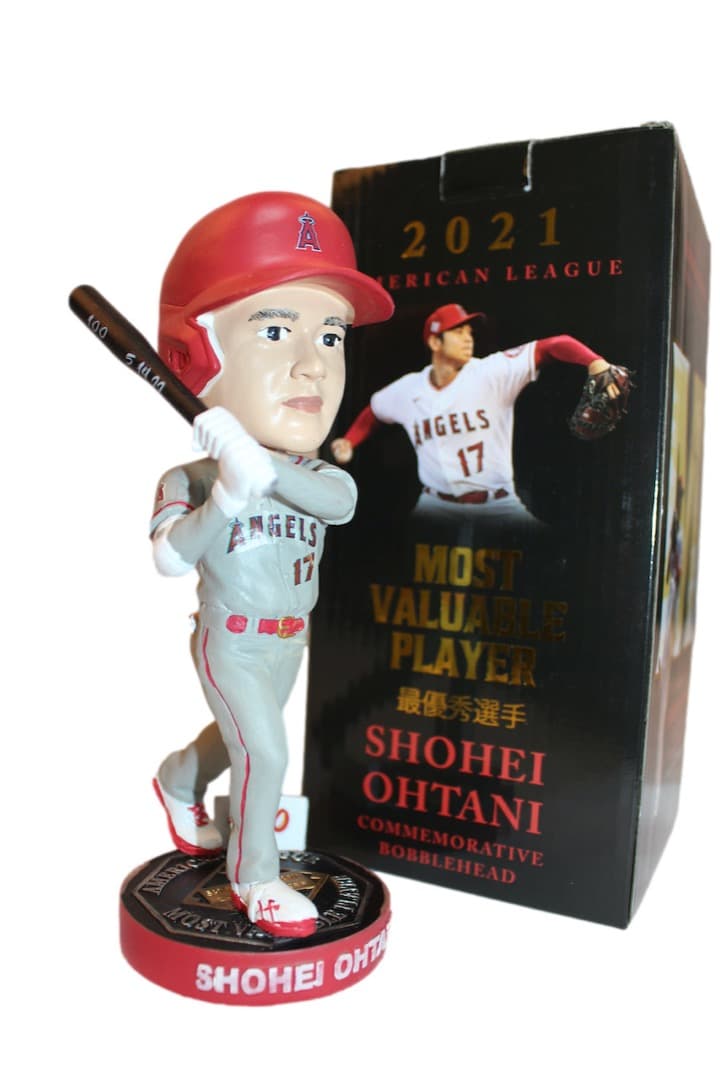 大谷翔平選手 カスタムペイント　ボブルヘッド　エンゼルス　2021 MVP 記念