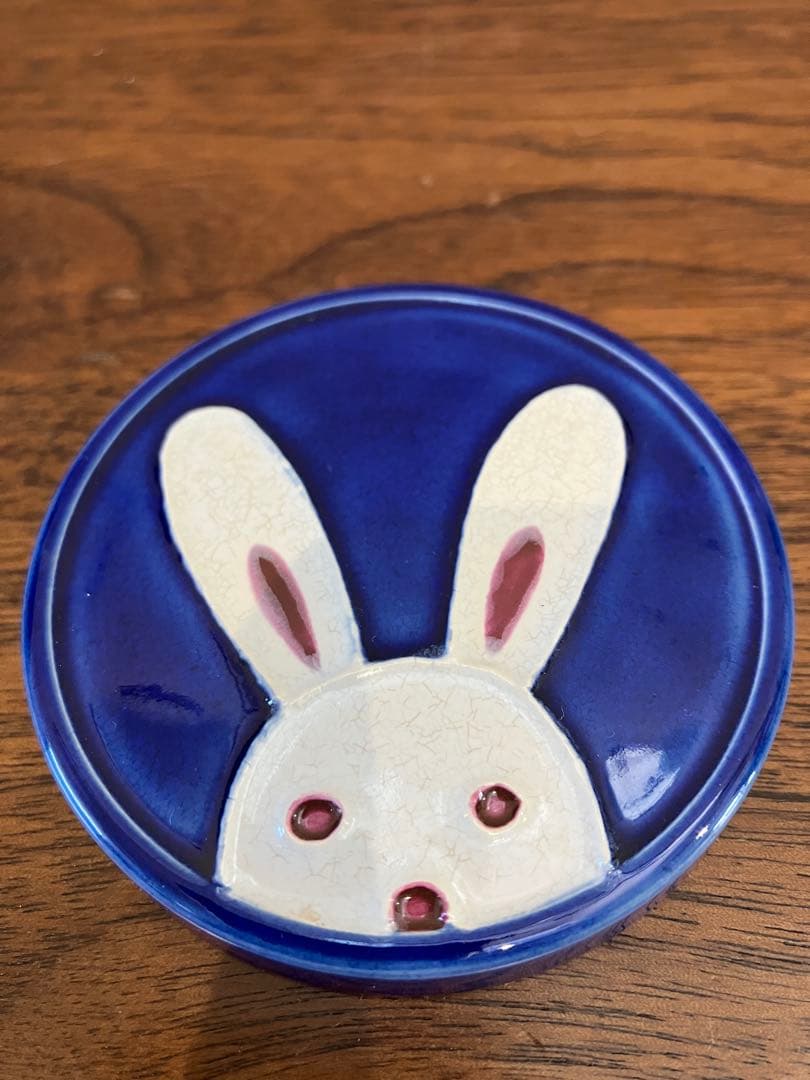 【16代永楽即全】交趾焼　うさぎ香合