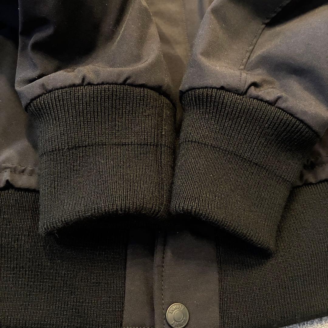 【美品】Schott ショット フライトジャケット ma-1 襟ボア 黒