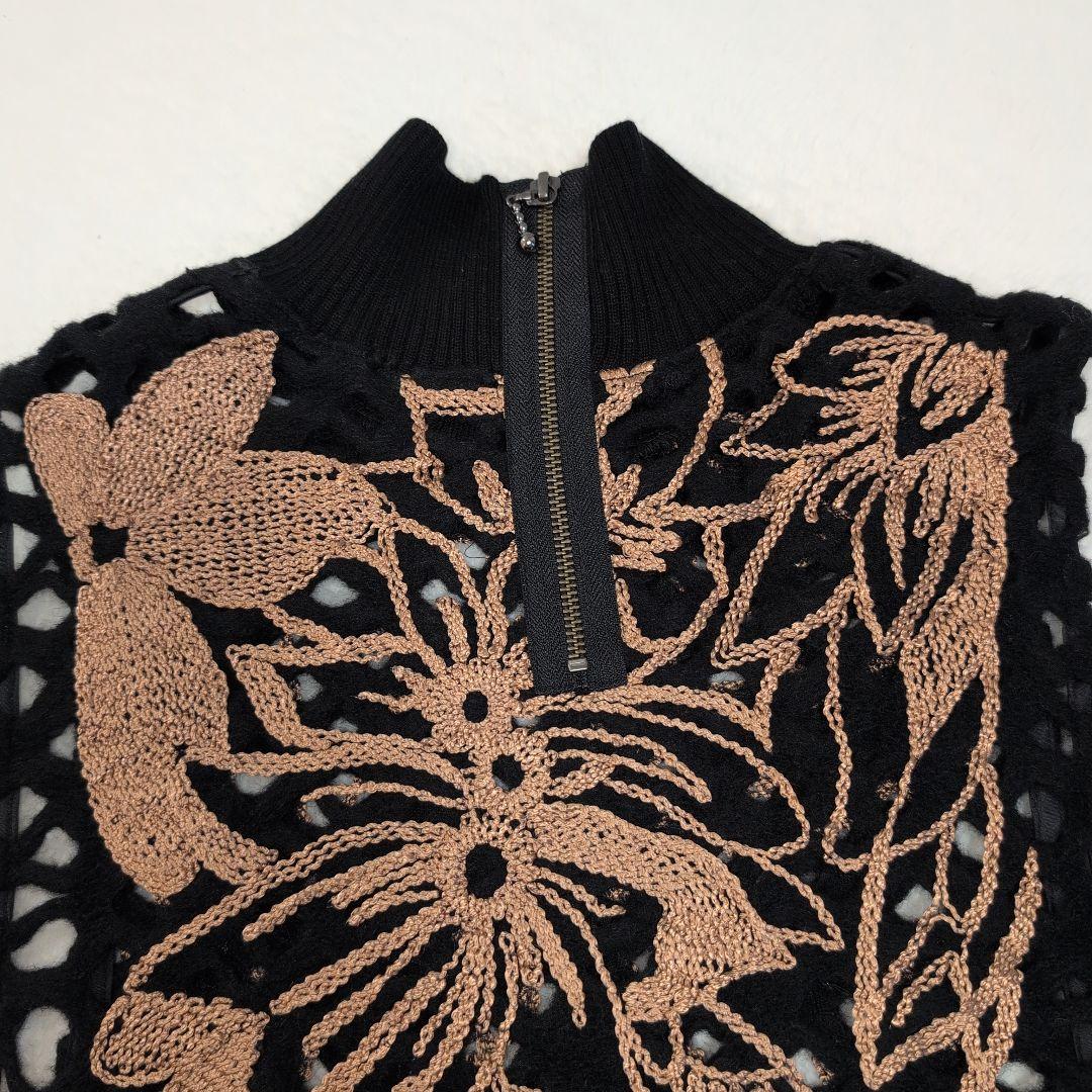 【美品】PRIDE プライド　ニットベスト38 黒×茶色　Mサイズ