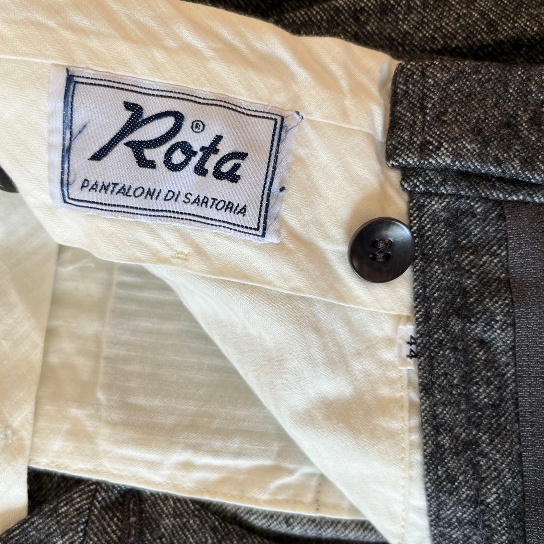 Rota ロータ ウール フランネル スラックス ダークグレー 44