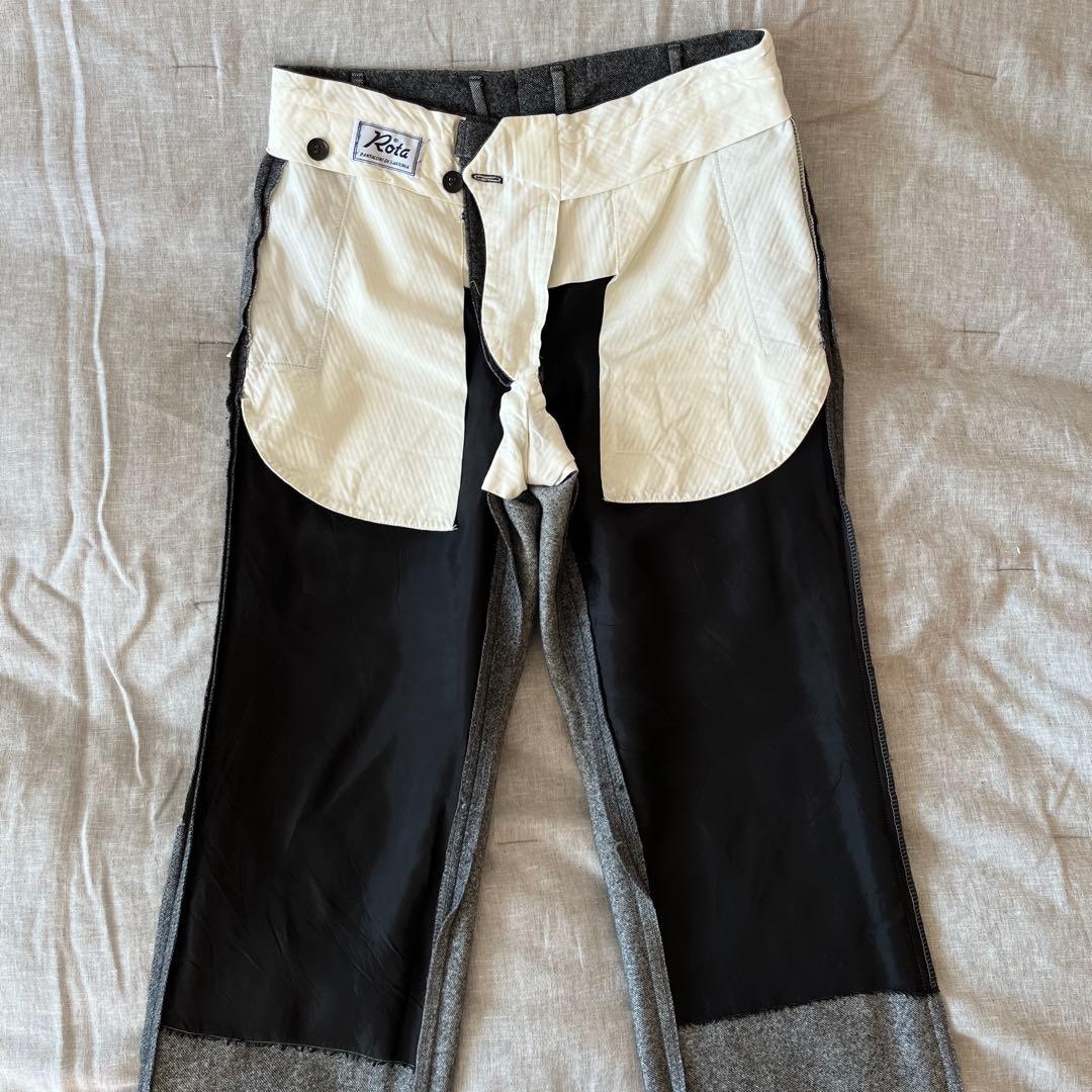 Rota ロータ ウール フランネル スラックス ダークグレー 44