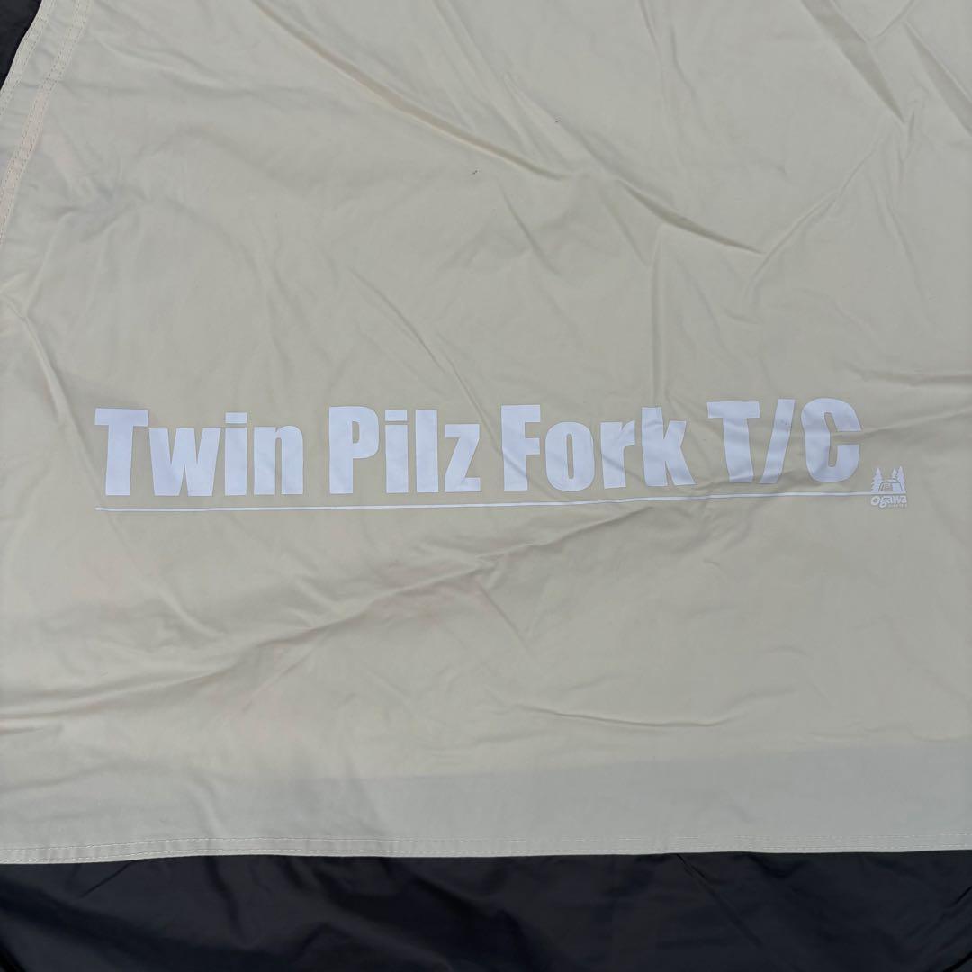 美品　オガワ ツインピルツフォークTCコットン　3345二又ポール付き