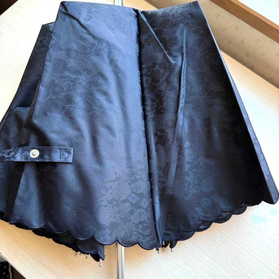 新品★ランバンコレクション　晴雨兼用　日傘　楽折　１級遮光　フワクール　軽量　黒