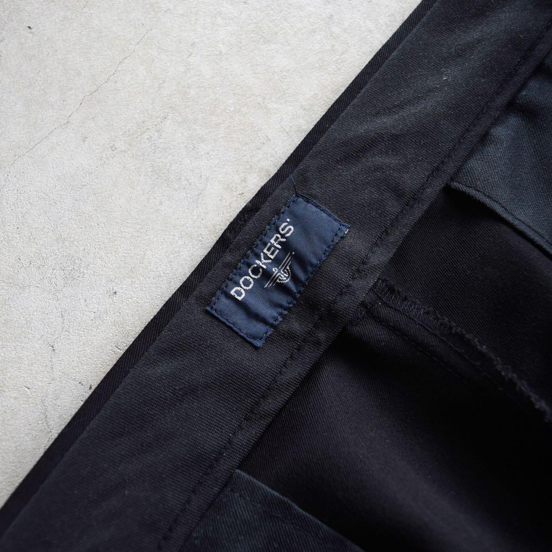 00s DOCKERS ドッカーズ ツータックスラックス 黒 W32リーバイス