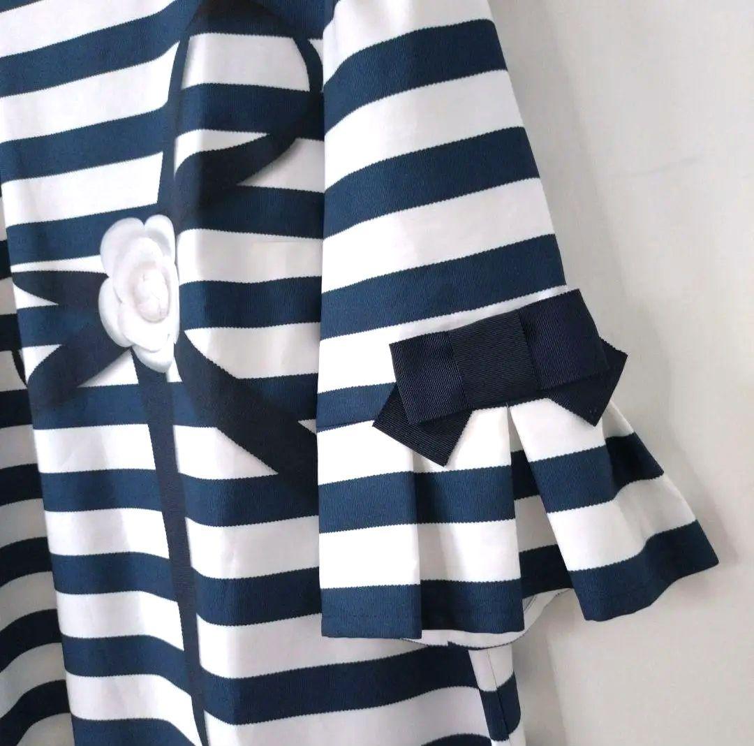 ♥新品並み♥M'S GRACY✾カメリア•リボン柄✾ボーダーチュニック✾ブラウス