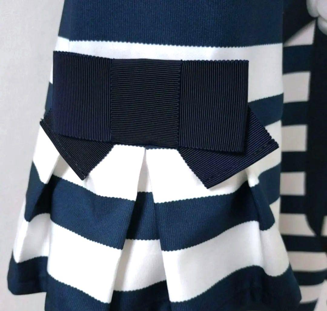 ♥新品並み♥M'S GRACY✾カメリア•リボン柄✾ボーダーチュニック✾ブラウス