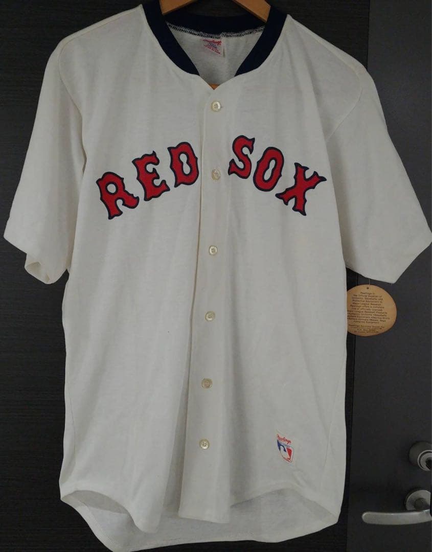 80’s·新品！ローリングス製·BSレッドソックス·ホームユニT　L　白