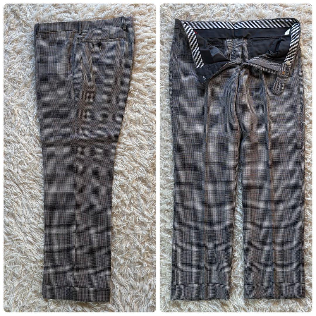 美品 ブレイザーズバンクドットコム セットアップ 英国製生地ムーン グレー M