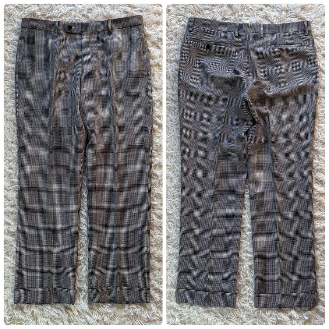 美品 ブレイザーズバンクドットコム セットアップ 英国製生地ムーン グレー M