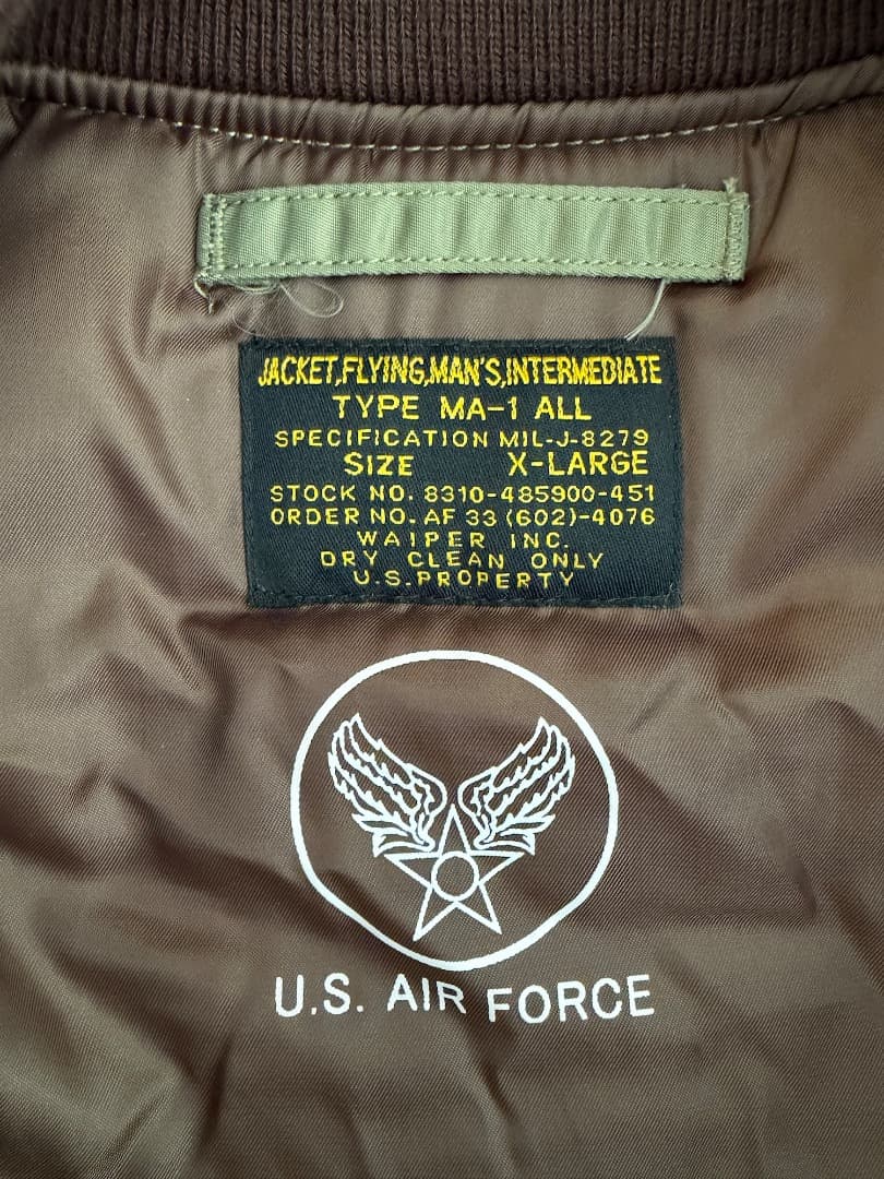 新品同様｜WAIPER.inc MA-1 ALL サイズXL OD色｜WP120