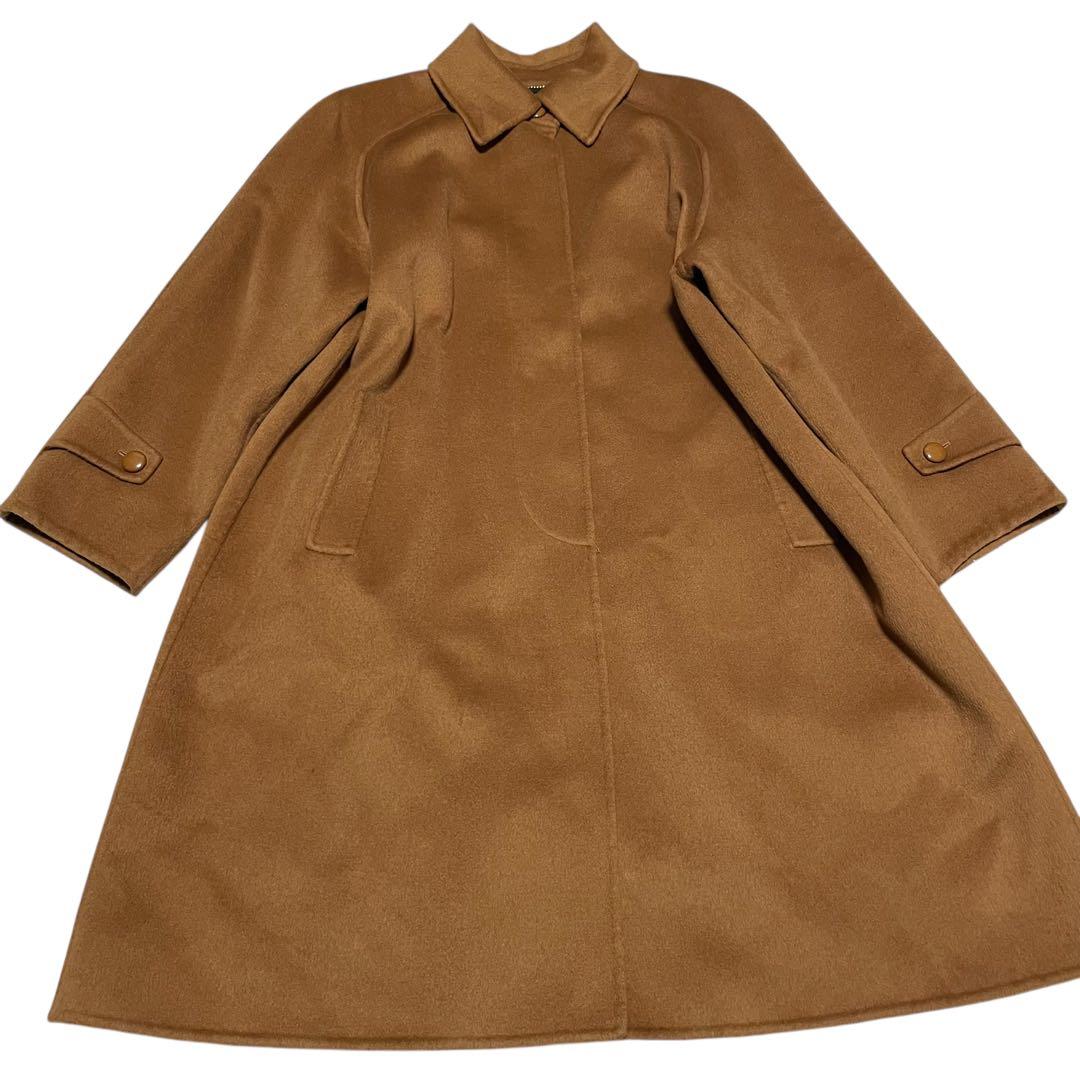 【カシゴラ75%×イタリア製×極美品】マキシ丈比翼チェスターコート キャメルXL