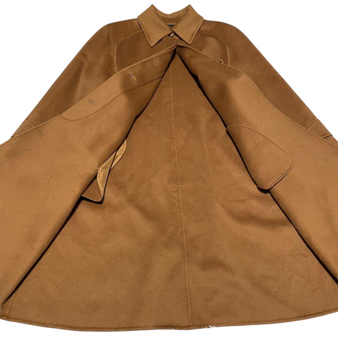 【カシゴラ75%×イタリア製×極美品】マキシ丈比翼チェスターコート キャメルXL