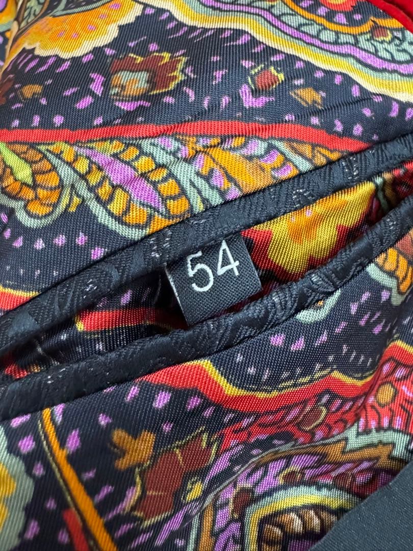 ETRO　裏地ペイズリー柄コーデュロイテーラードジャケットスーツ