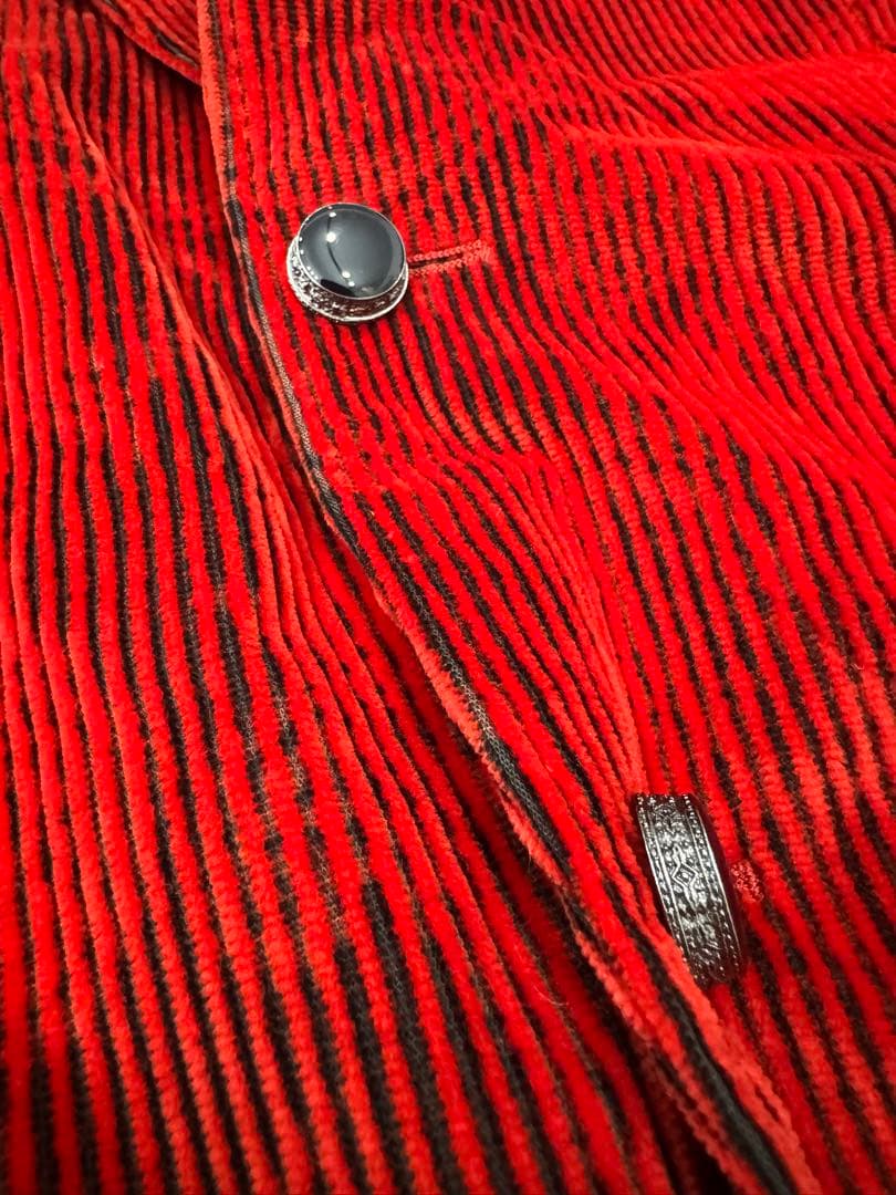 ETRO　裏地ペイズリー柄コーデュロイテーラードジャケットスーツ