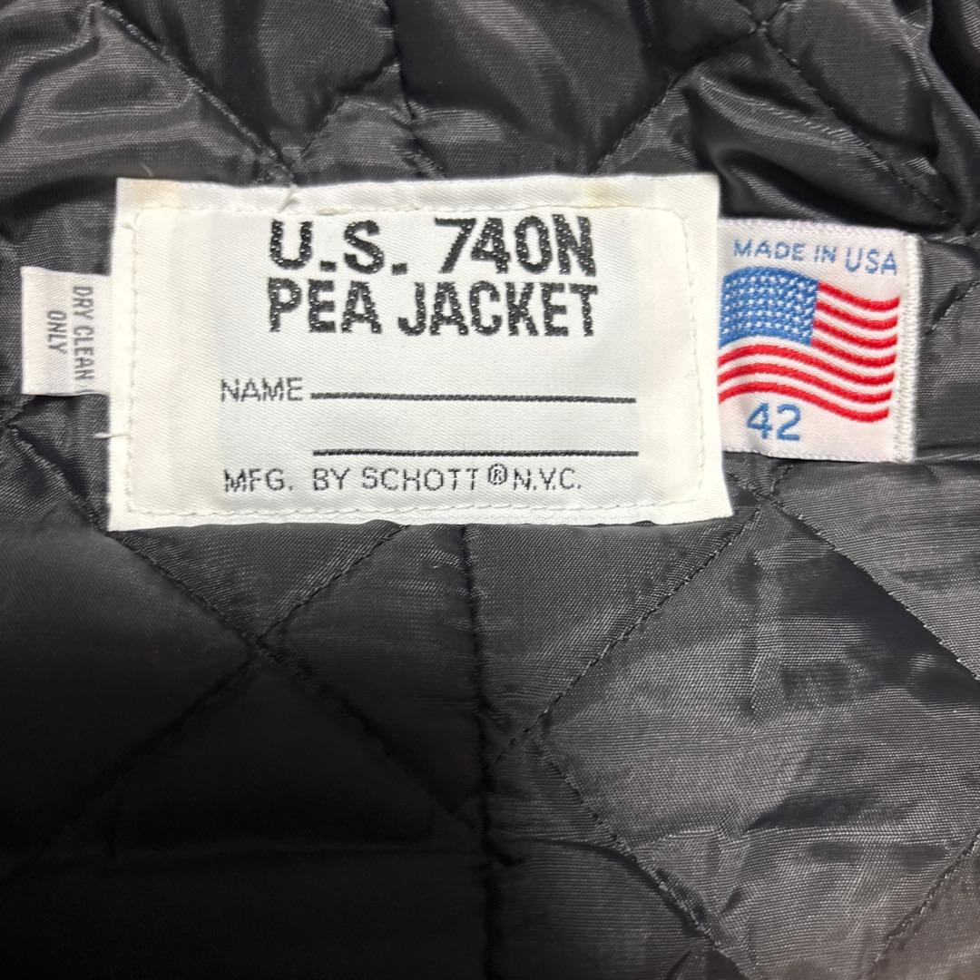 SCHOTT U.S. 740N PEACOAT サイズ42 グレー