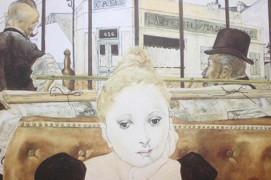 藤田嗣治 エスタンプリトグラフ「カフェ」 100部限定 12/100