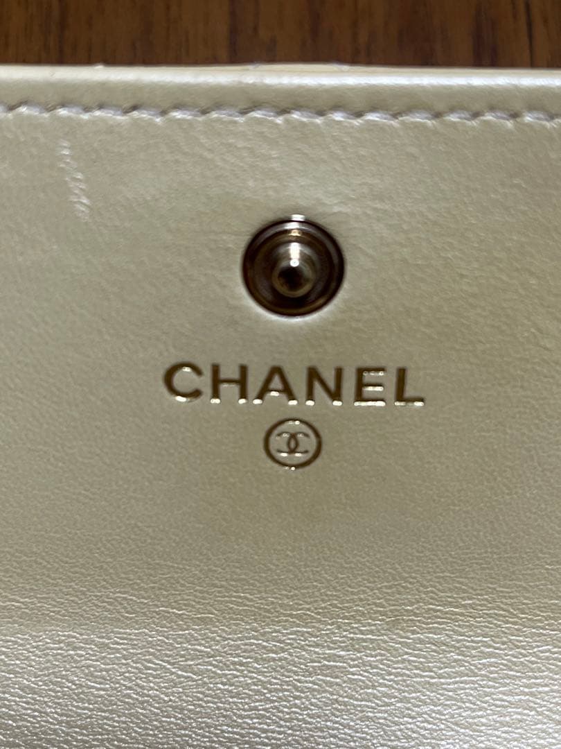 CHANEL レア色　パステルクリームイエロー　 キルティング 長財布
