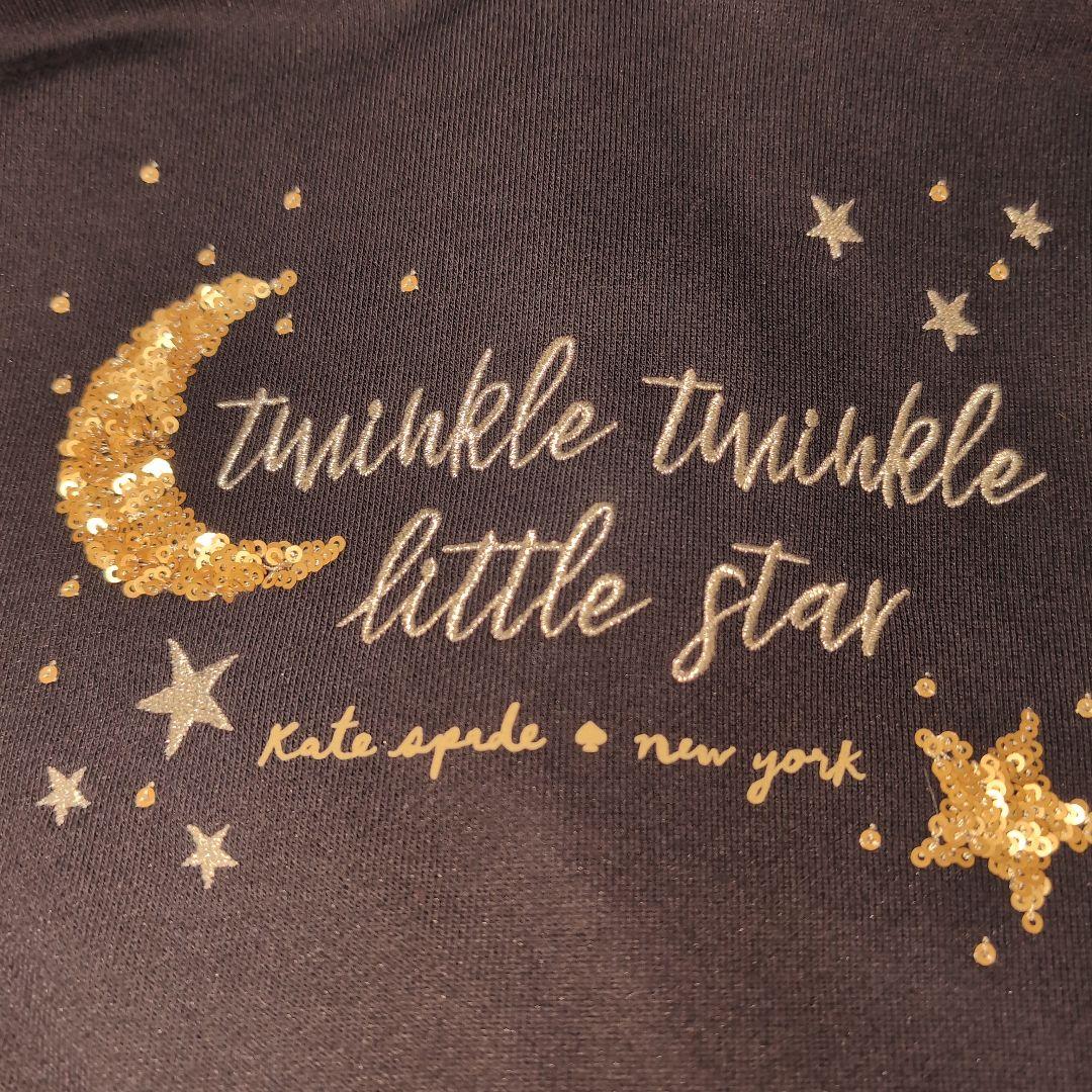 激安160★ケイトスペードニューヨーク★スパンコール付！ロゴプリントワンピース★