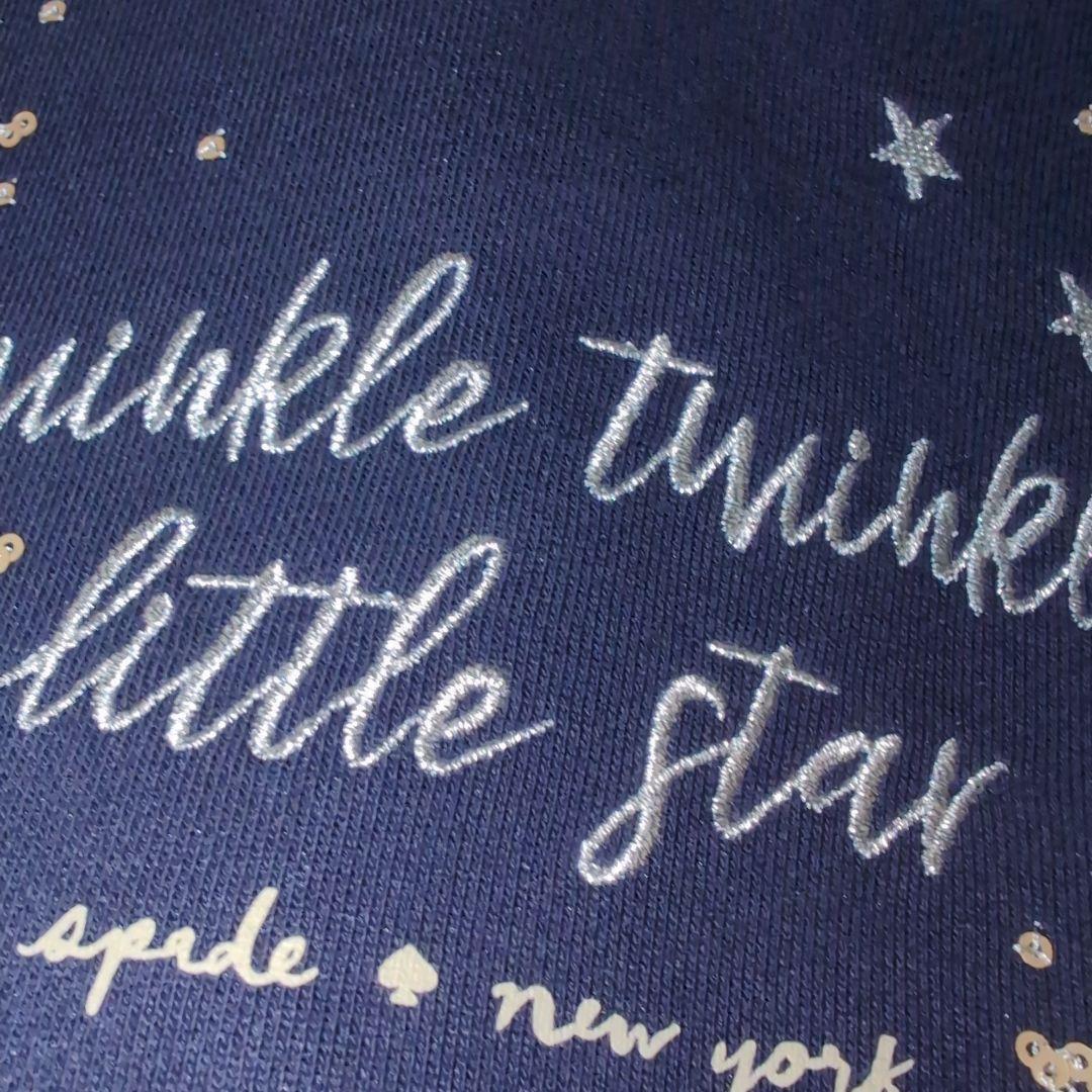 激安160★ケイトスペードニューヨーク★スパンコール付！ロゴプリントワンピース★