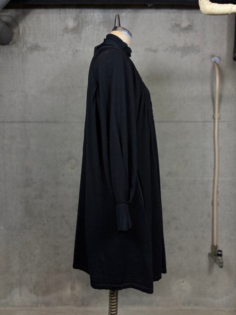 FENDI 刺繍 ワンピース｜フリル ハイネックAライン イタリア製