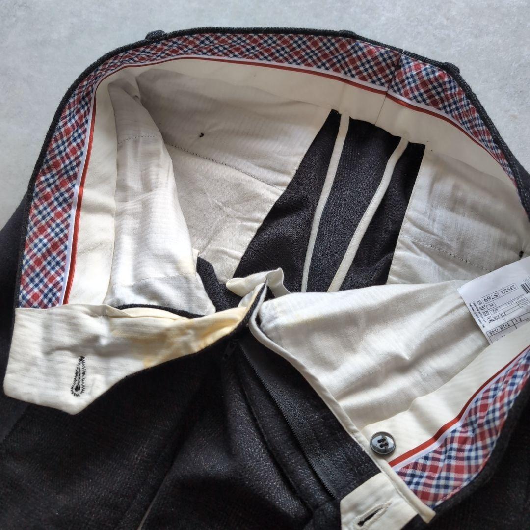 ルビアム コットンウール チェックシングルスーツ グレー 46サイズ