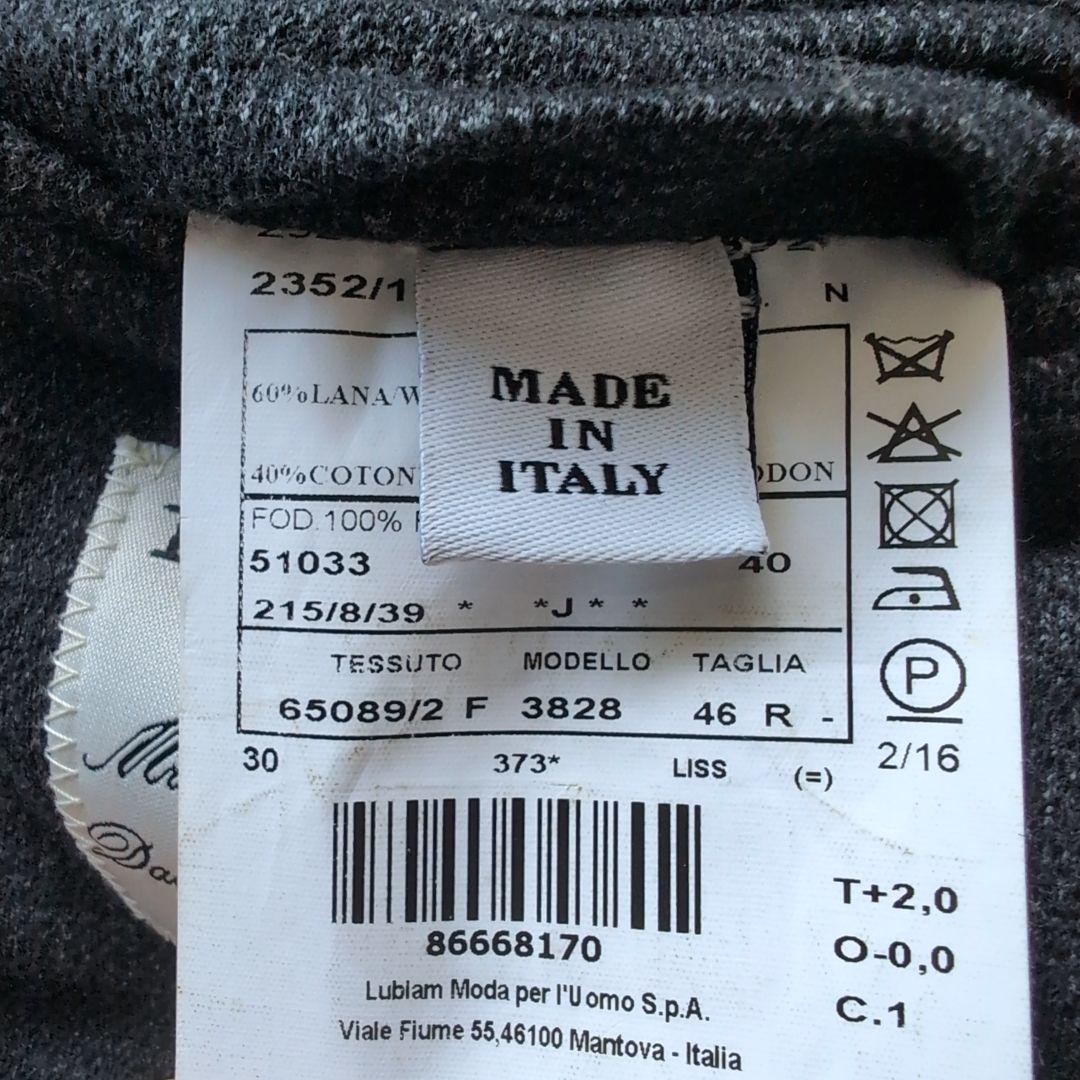 ルビアム コットンウール チェックシングルスーツ グレー 46サイズ