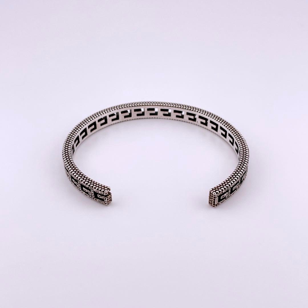 ★グッチ★ バングル ブレスレット スクエアG カフブレスレット 燻 いぶし