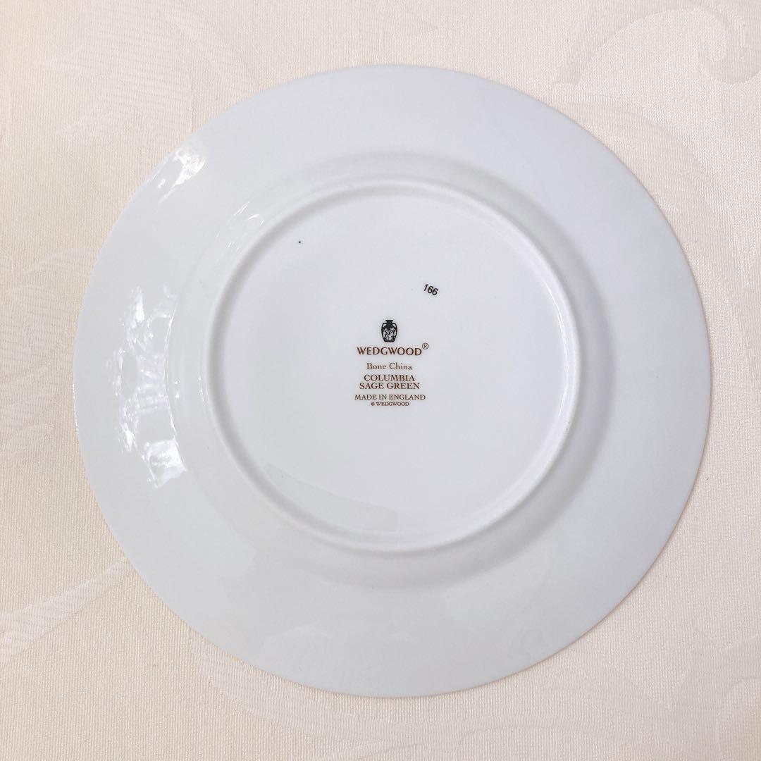 【美品】ウェッジウッド コロンビアセージグリーン 17.5cmプレート希少サイズ