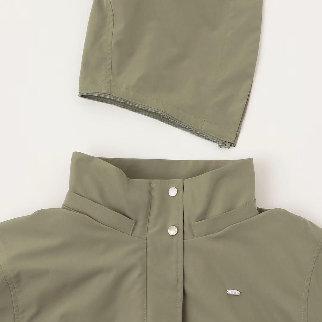 メゾピアノ新品新作タグ付き【撥水】ロゴリボン3WAYマウンテンパーカ150