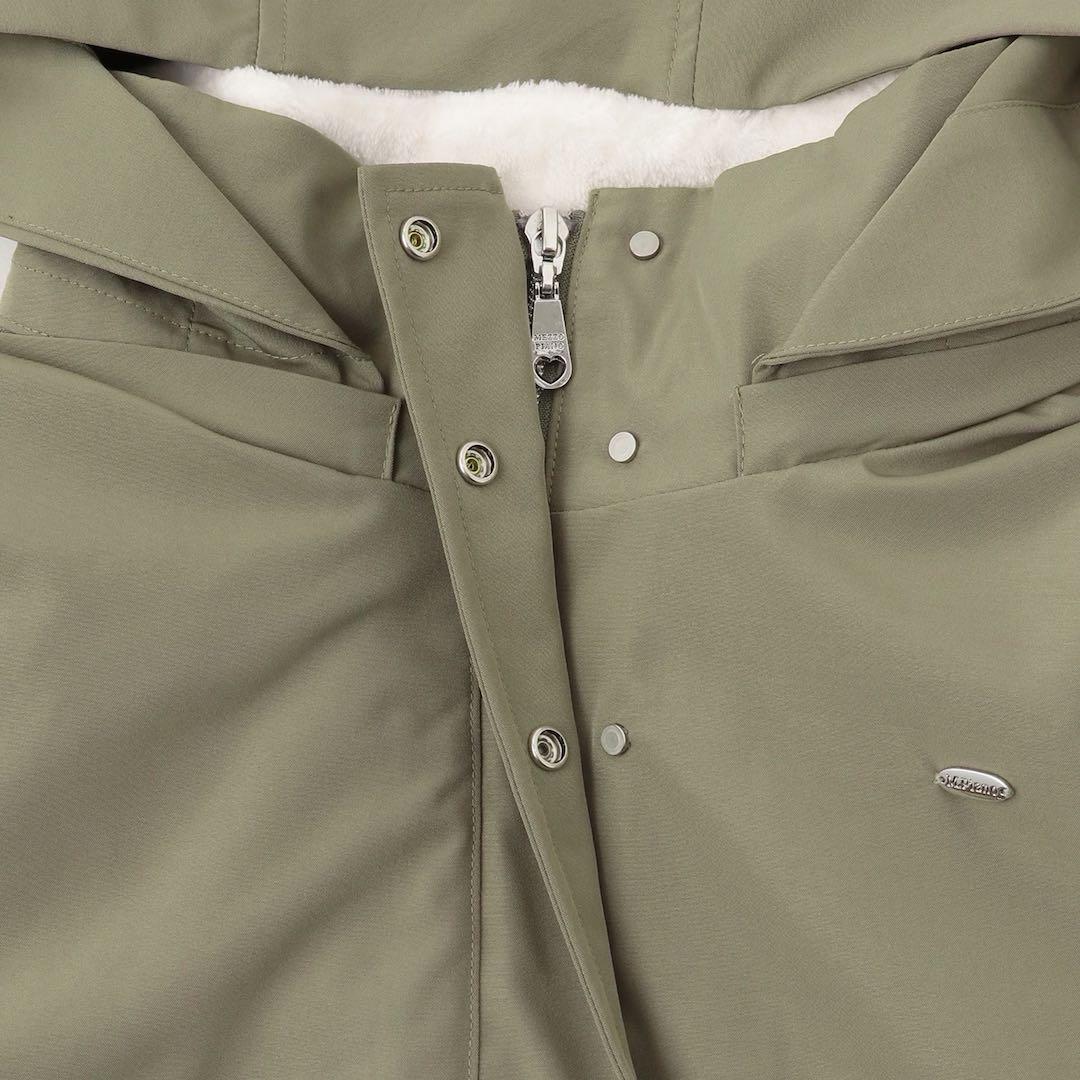 メゾピアノ新品新作タグ付き【撥水】ロゴリボン3WAYマウンテンパーカ150