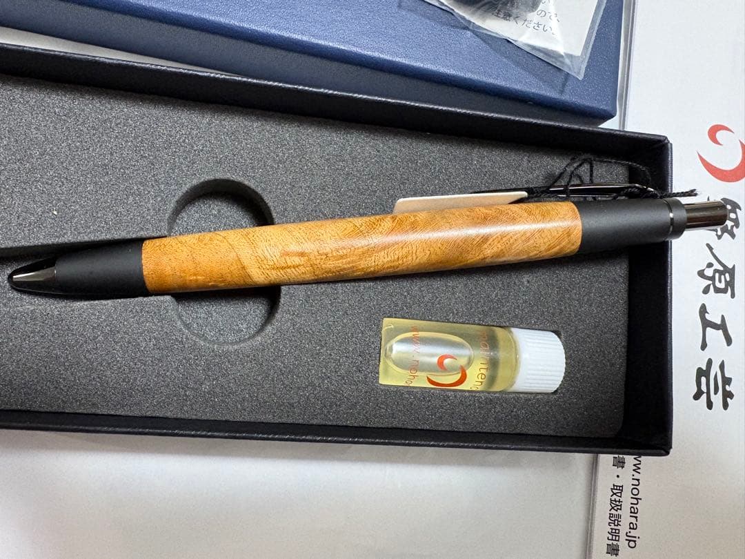 未使用　野原工芸　サクラ上杢　変わり杢　シャープペンシル シャーペン