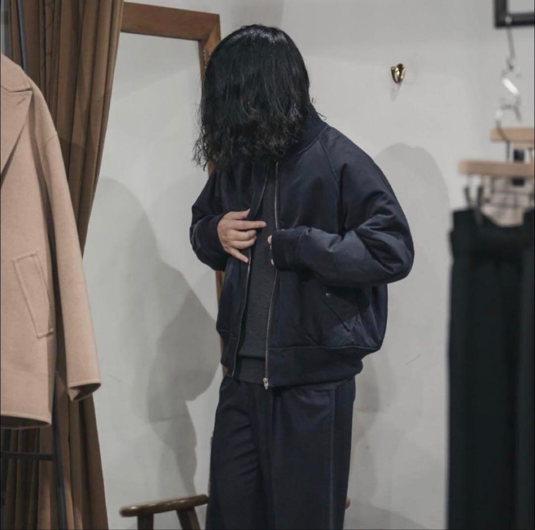 A.PRESSE Silk Padding Jacket ブラック