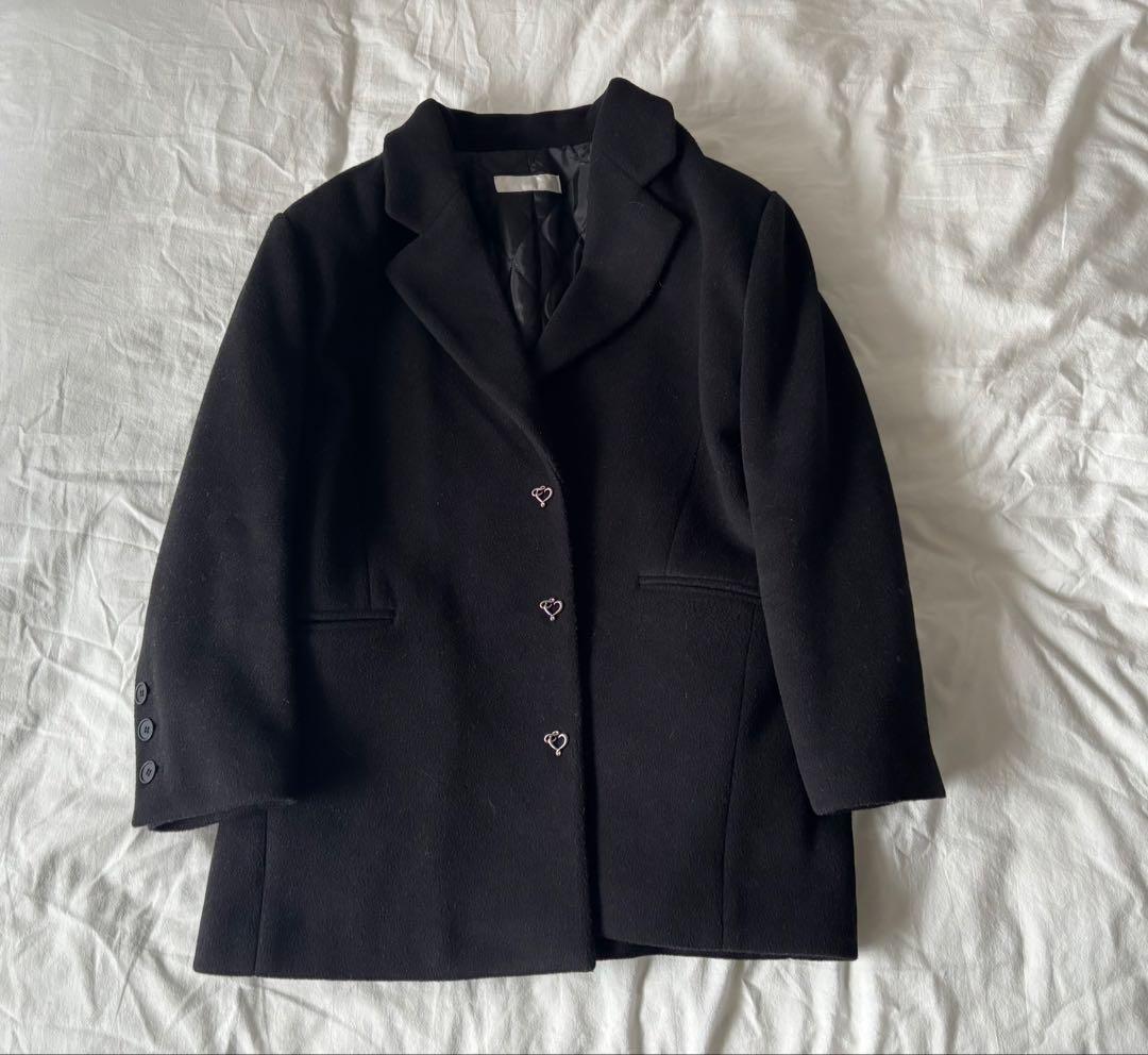ジャケット・アウター thevirgins oversize heart logo button jk