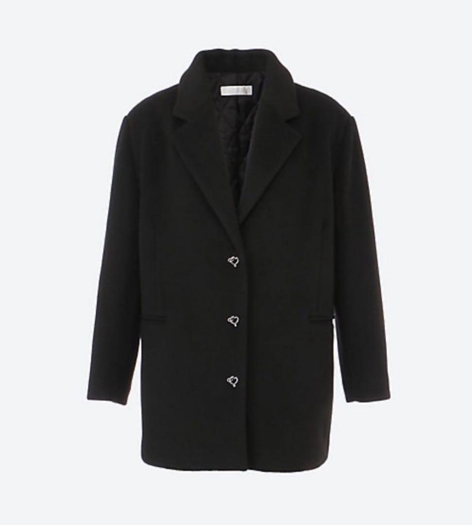 ジャケット・アウター thevirgins oversize heart logo button jk