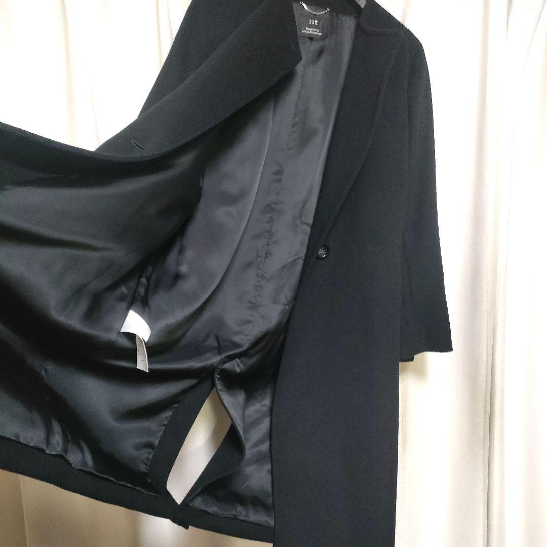 【未使用品】23区 ウールアンゴラビーバーノーカラーコート 40