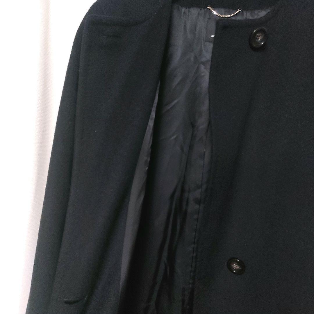 【未使用品】23区 ウールアンゴラビーバーノーカラーコート 40