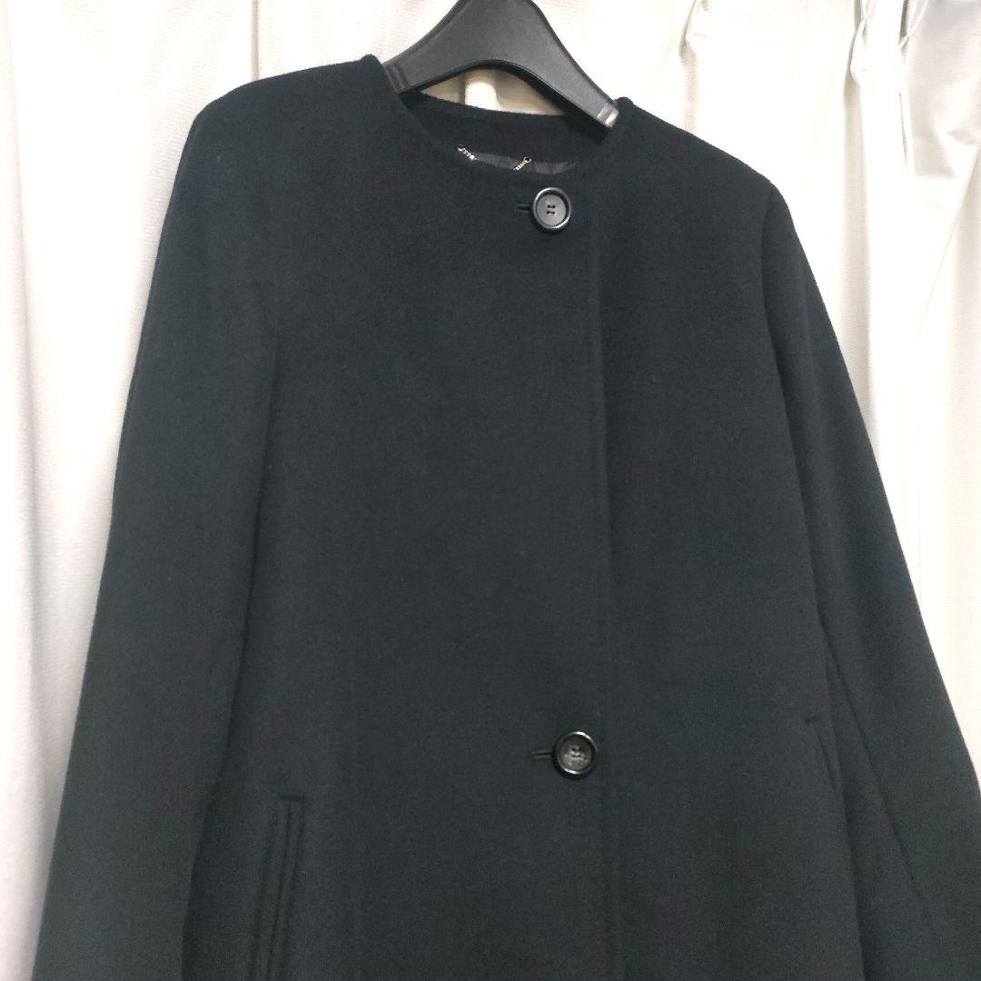 【未使用品】23区 ウールアンゴラビーバーノーカラーコート 40
