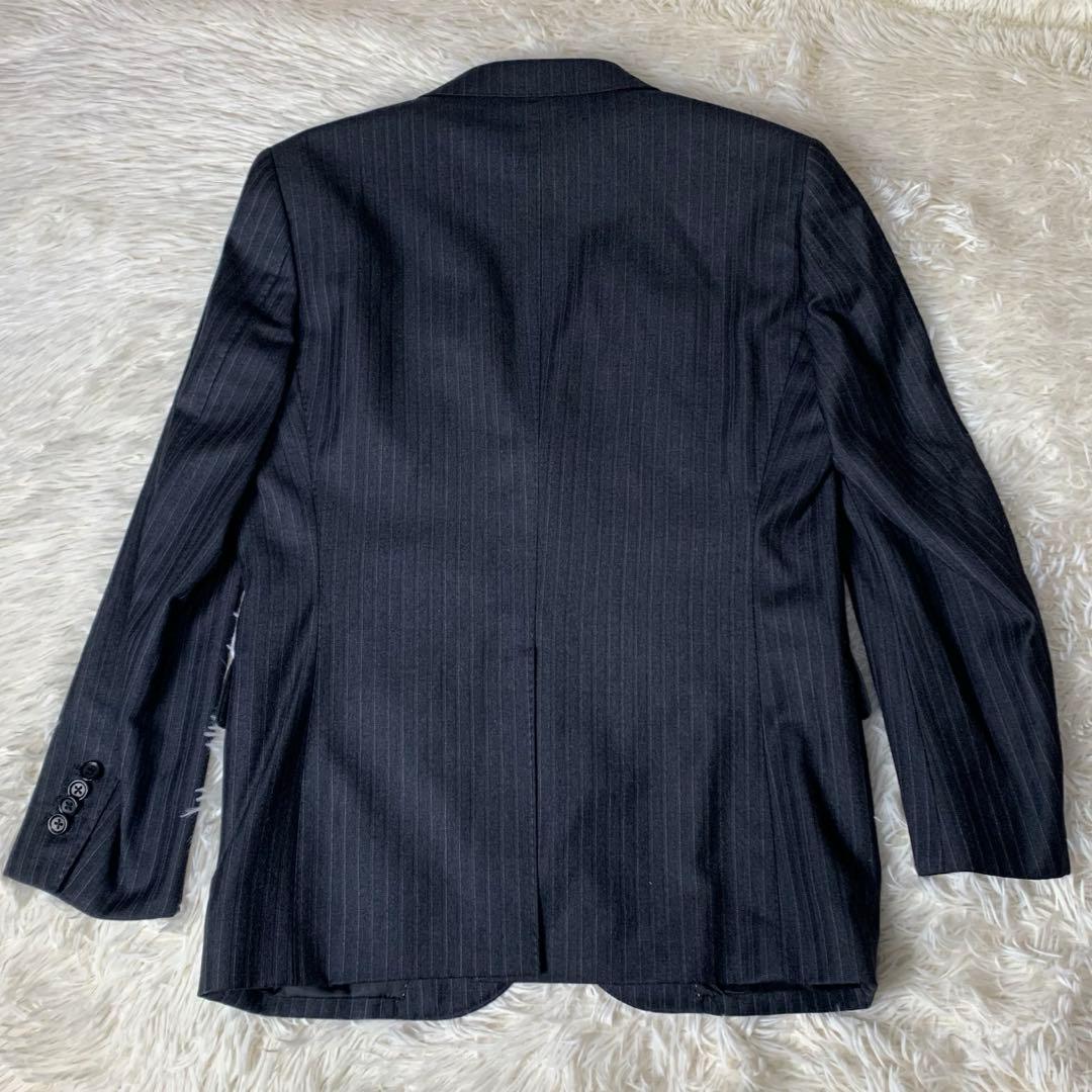 ゼニア スーツ ストライプ ダークグレー A4 エルメネジルドゼニア