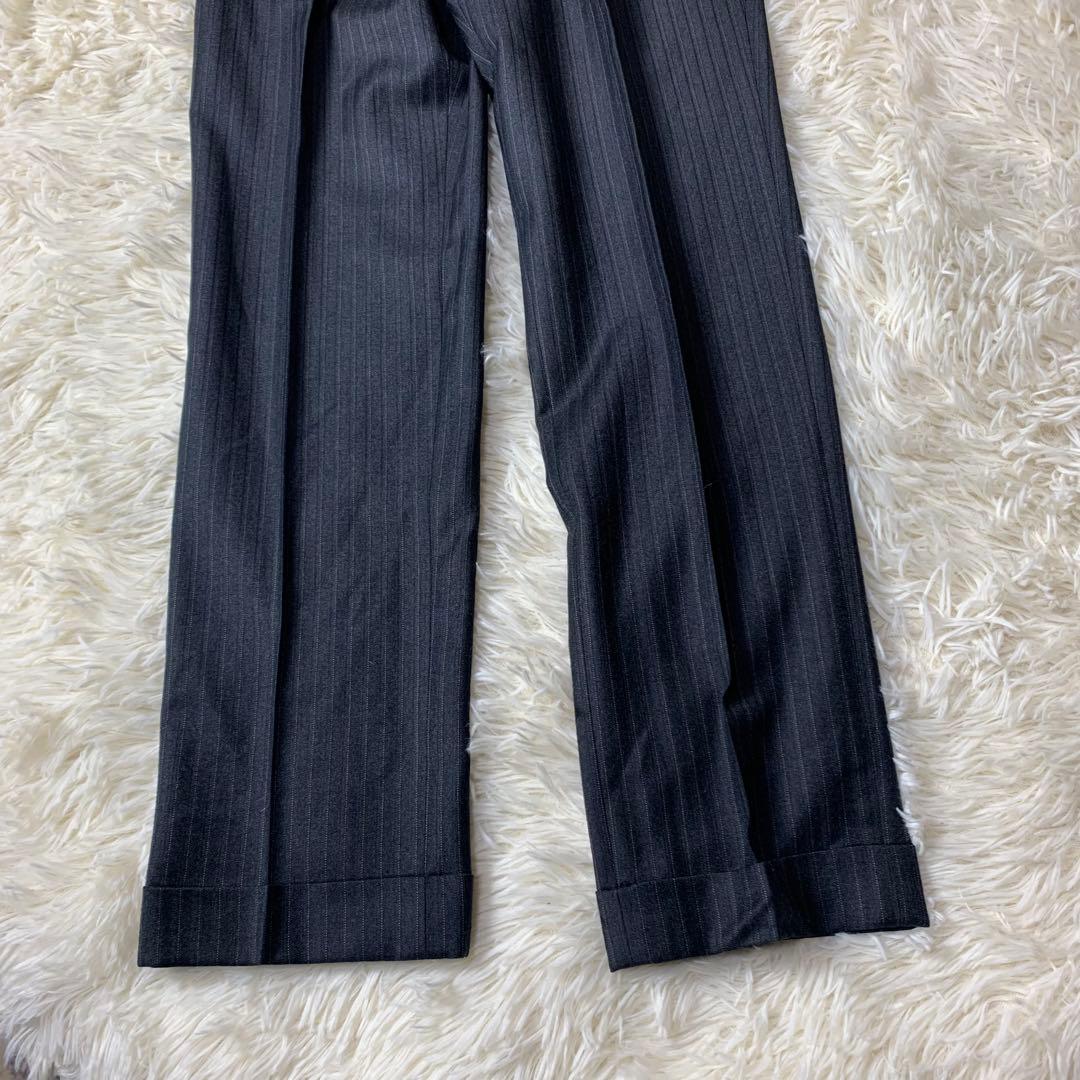 ゼニア スーツ ストライプ ダークグレー A4 エルメネジルドゼニア