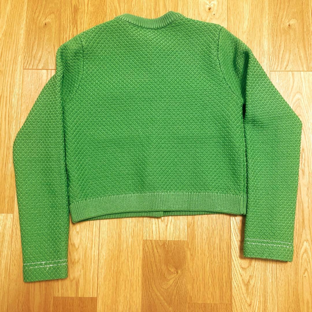 anuans グリーン ノーカラージャケット S