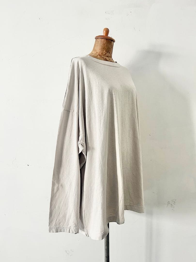 【美品】45R　度詰天竺の908オーシャンTシャツ　アイスグレー