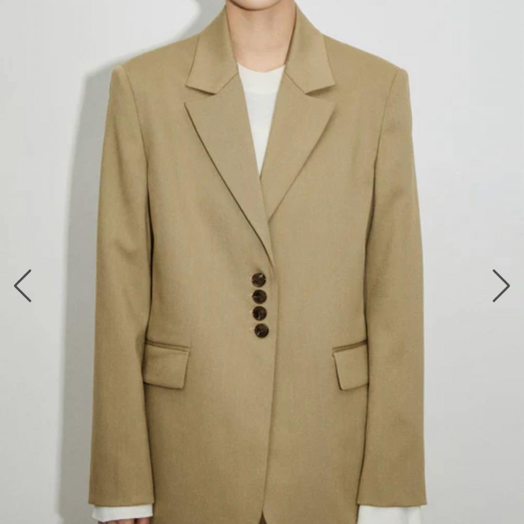 アダムエロペ　クラウドボタンテーラードジャケット　黒　サイズ36