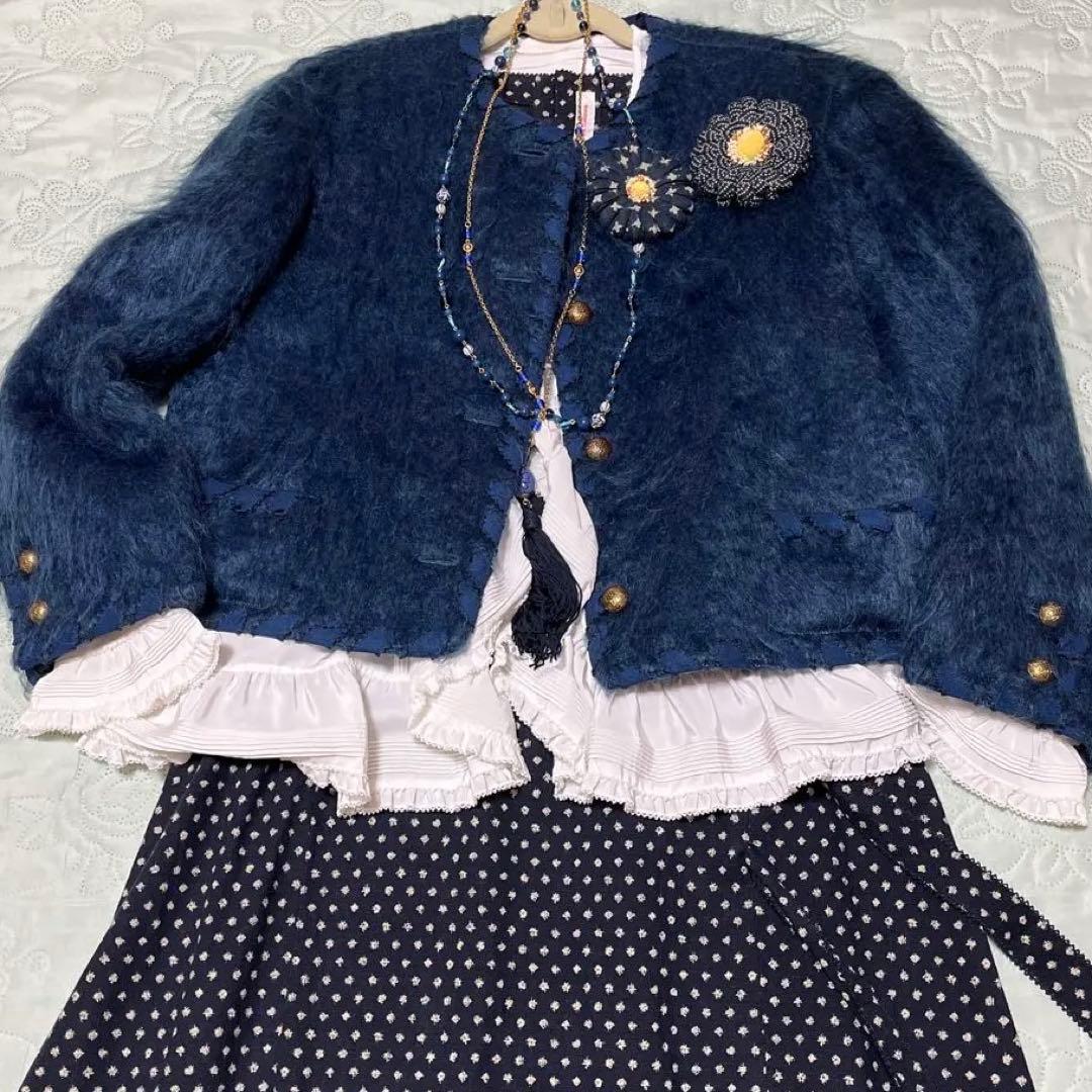 カネコイサオ ジャケット ウール キルティング(ブルー)KANEKO ISAO