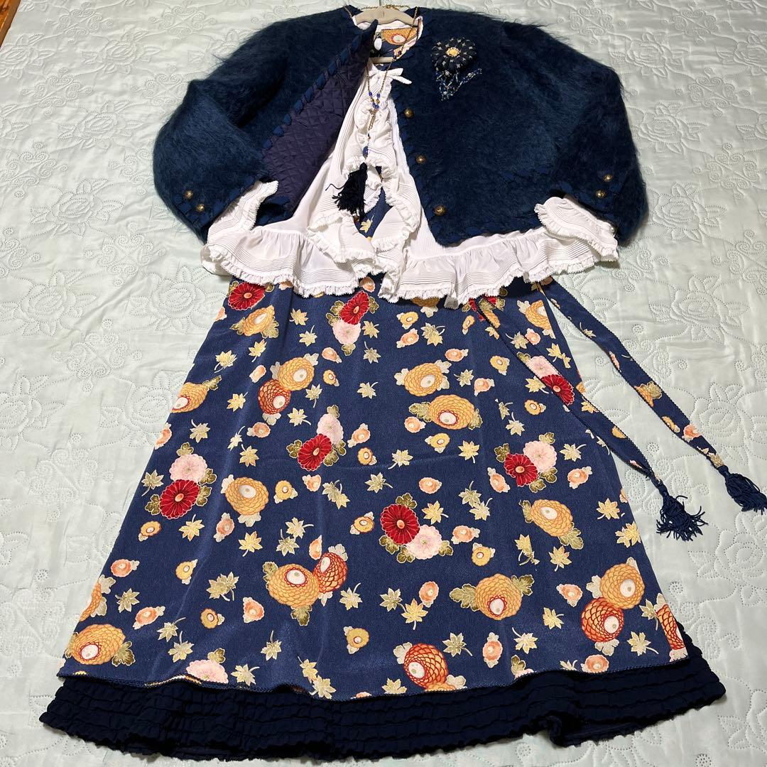 カネコイサオ ジャケット ウール キルティング(ブルー)KANEKO ISAO