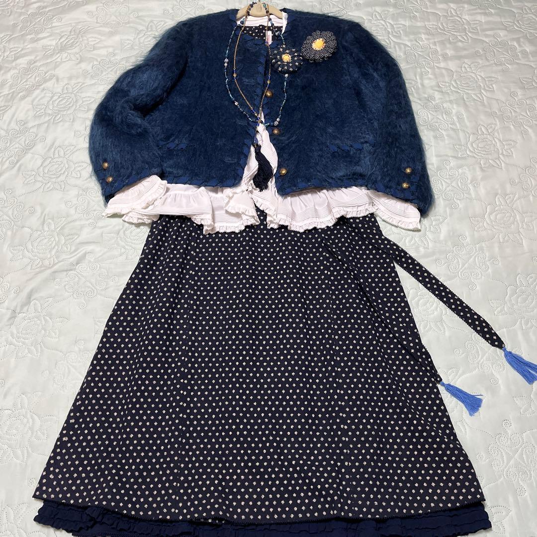 カネコイサオ ジャケット ウール キルティング(ブルー)KANEKO ISAO