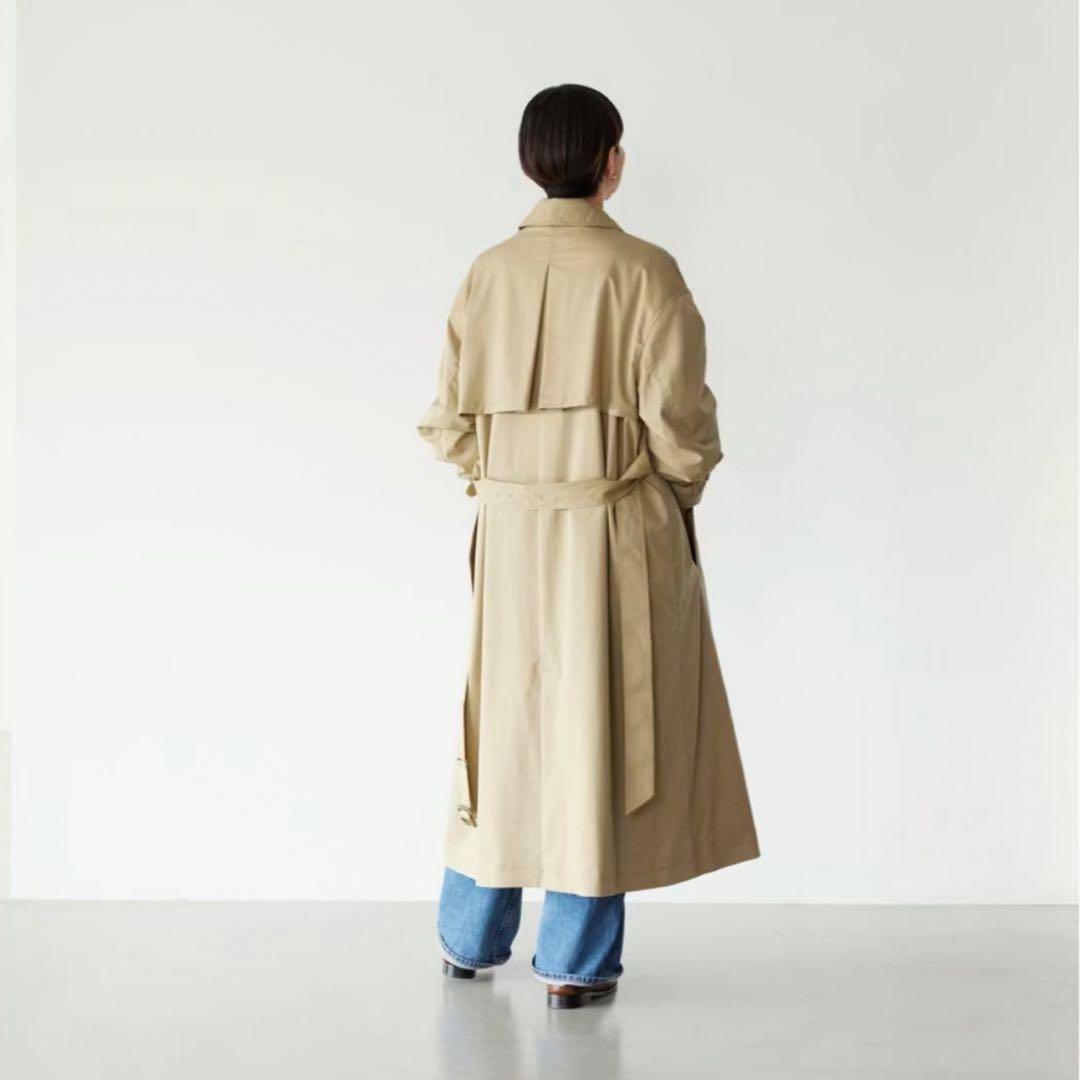 【美品】北欧暮らしの道具店 着こなしきまるトレンチコートベージュ Sサイズ